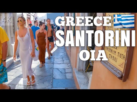 Walking Tour Of City of Oia - SANTORINI, GREECE. 4K UltraHD/ 60 Fps - 2 septembrie 2022