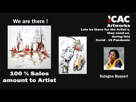 Sulagna Byapari | ICAC | Support Artists | Covid-19 | World art hub | Ravindra Mardia | Paintings