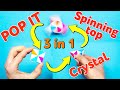 Magic Origami 3 in 1 Fidget toy POP IT, Crystal and Spinning top - Easy Origami