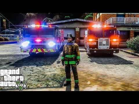 GTA 5 Playing As A FireMan In GTA V | GTA 5 Lspdfr Mod | FireMan 4K