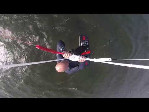 Tom G, Kiteboarding At Lake Waconia In Waconia MN.