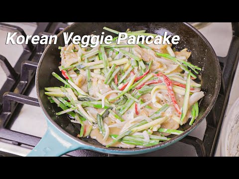 Korean Veggie Pancake /부추전/[bluekimchi]#korean pancake#buckwheat#gluten free