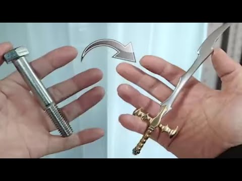 Forging a briquet saber out rusted lron wrench - sword making | Creative world
