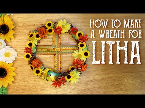 Summer Solstice Sun Wheel Wreath - Litha Craft - Midsummer - Magical Crafting - Witchcraft - Wicca