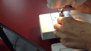 How to thread a Janome Schoolmate Sewing Machine