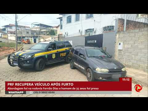 PRF recupera carro furtado na rodovia em Santo Antônio do Amparo