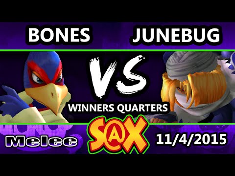 S@X 122 - Bones (Falco) Vs. Junebug (Sheik) SSBM Winners Quarters - Smash Melee