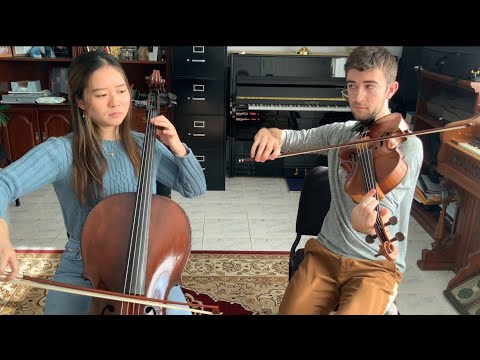 Viola vs Cello: Bach E♭ Courante (duet)