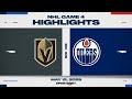 NHL Game 4 Highlights Golden Knights Vs Oilers May 12 2025