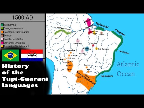 History of the Tupí-Guaraní languages according to Zachary O'Hagan (2014) (Timeline).