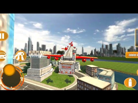 Flying Firefighter Truck Transform Robot Games | Fire truck driving simulator #7