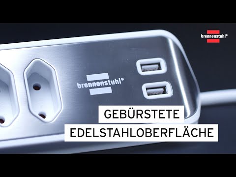 brennenstuhl® ESTILO Ecksteckdosenleiste mit USB-Ladefunktion