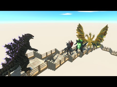 New Heisei Godzilla vs Ghidorah Death Fall - Animal Revolt Battle Simulator