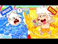 Rich David Uses Golden Swimming Pool Is Unfair Play Rich Vs Poor Swimming Pool Bearee Kids Show