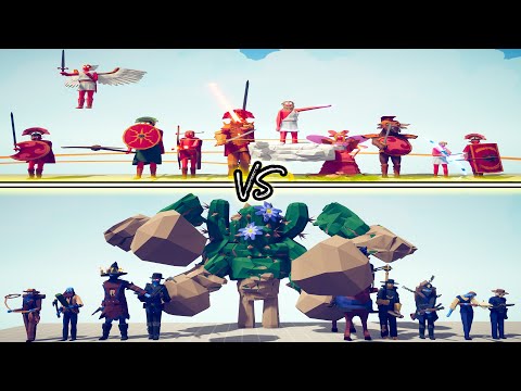 MEGA ANCIENT DLC Team vs MEGA WILD WEST DLC Team - Totally Accurate Battle Simulator TABS