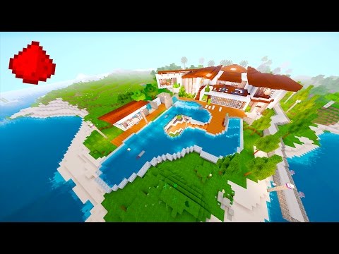 Redstone Beach House (REDSTONE MODERN HOUSE) - Minecraft Redstone Maps