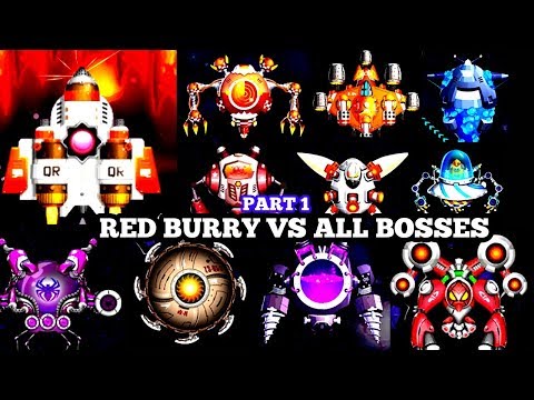 Red Burry vs All Bosses- Space Shooter Galaxy Attack Gameplay 2019 - PART 1