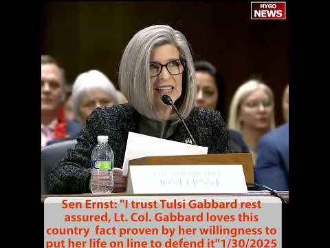 Kash Patel: endorsed by 300K officers; Tulsi Gabbard put her life on the line; Tillis due diligence