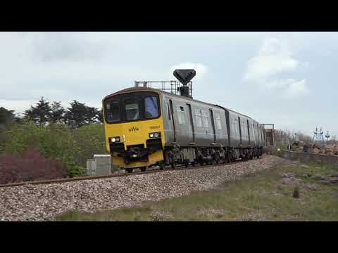 Great Western Railway 150001 departing Dawlish Warren