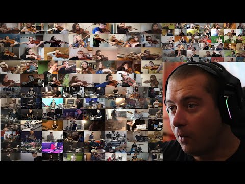 🎮GAMER REACTS - Orkiestra online #wdomuzagrane - Co mi Panie dasz (arr. Adam Sztaba)