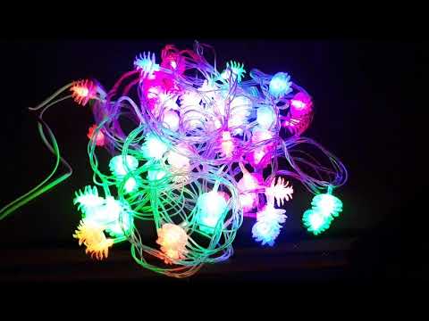 Гирлянда LED шишка разноцветная 5м