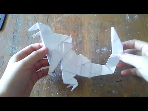 How to make a origami Godzilla - YouTube