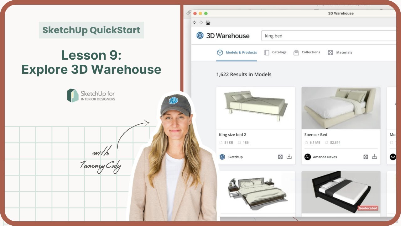 SketchUp QuickStart — Lesson 9: Explore the 3D Warehouse — Free SketchUp Course
