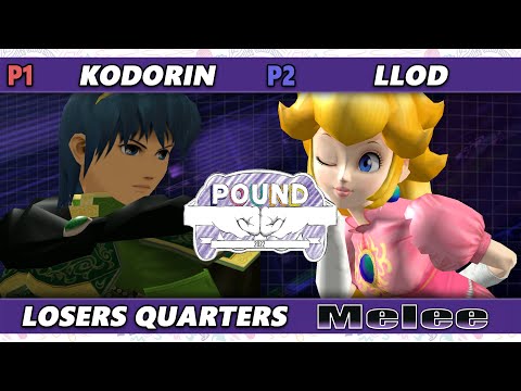 Pound 2022 Losers Quarters - KoDoRiN (Marth) Vs. lloD (Peach) SSBM Smash Melee Tournament