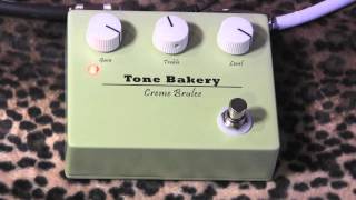 Video thumbnail for Tone Bakery CREME BRULEE overdrive pedal demo with R9 Les Paul & Dr Z Antidote by gearmanndude