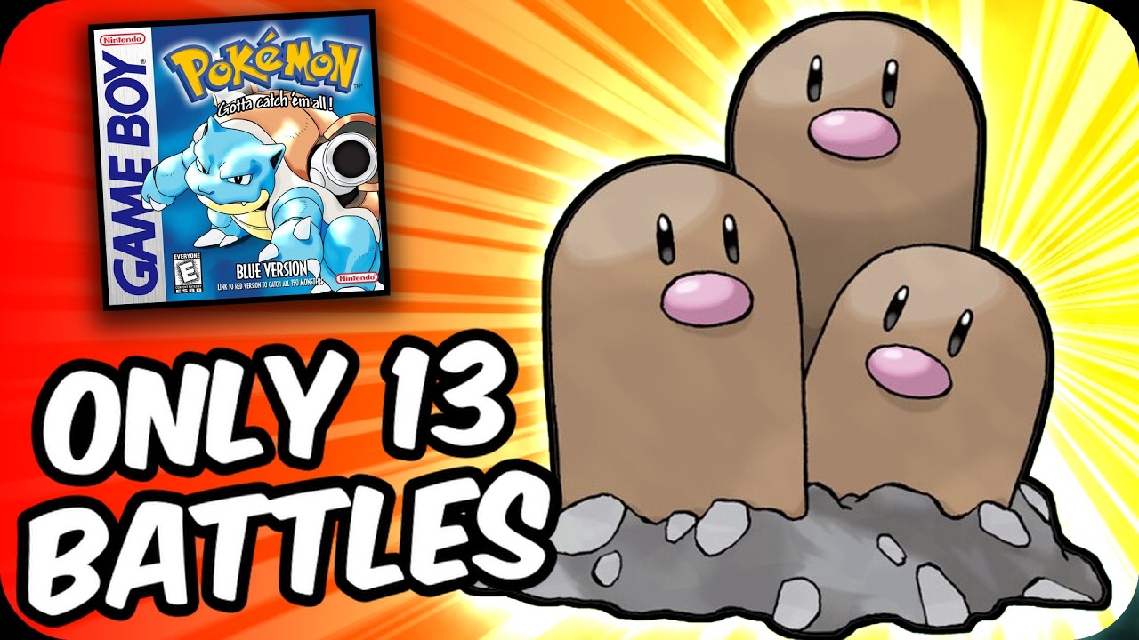Can Dugtrio beat Pokemon Red/Blue with only 13 battles?