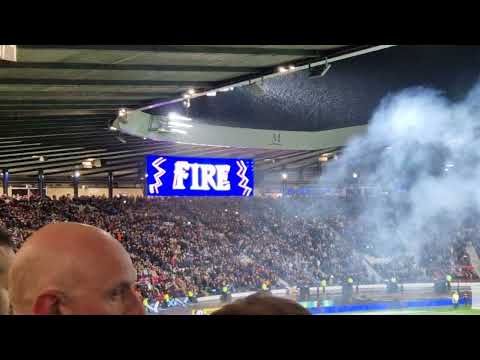 🔥 SCOTLAND'S ON FIRE! The Tartan Army belt out Freed From Desire before Denmark win (18.11.2025)