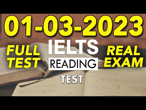 IELTS READING PRACTICE TEST 2023 WITH ANSWER | 01.03.2023