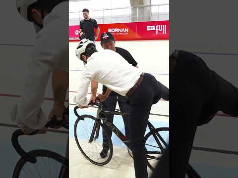Pullaro y Viotti salieron a dar vueltas en bicicleta en el Invencíble Velódromo