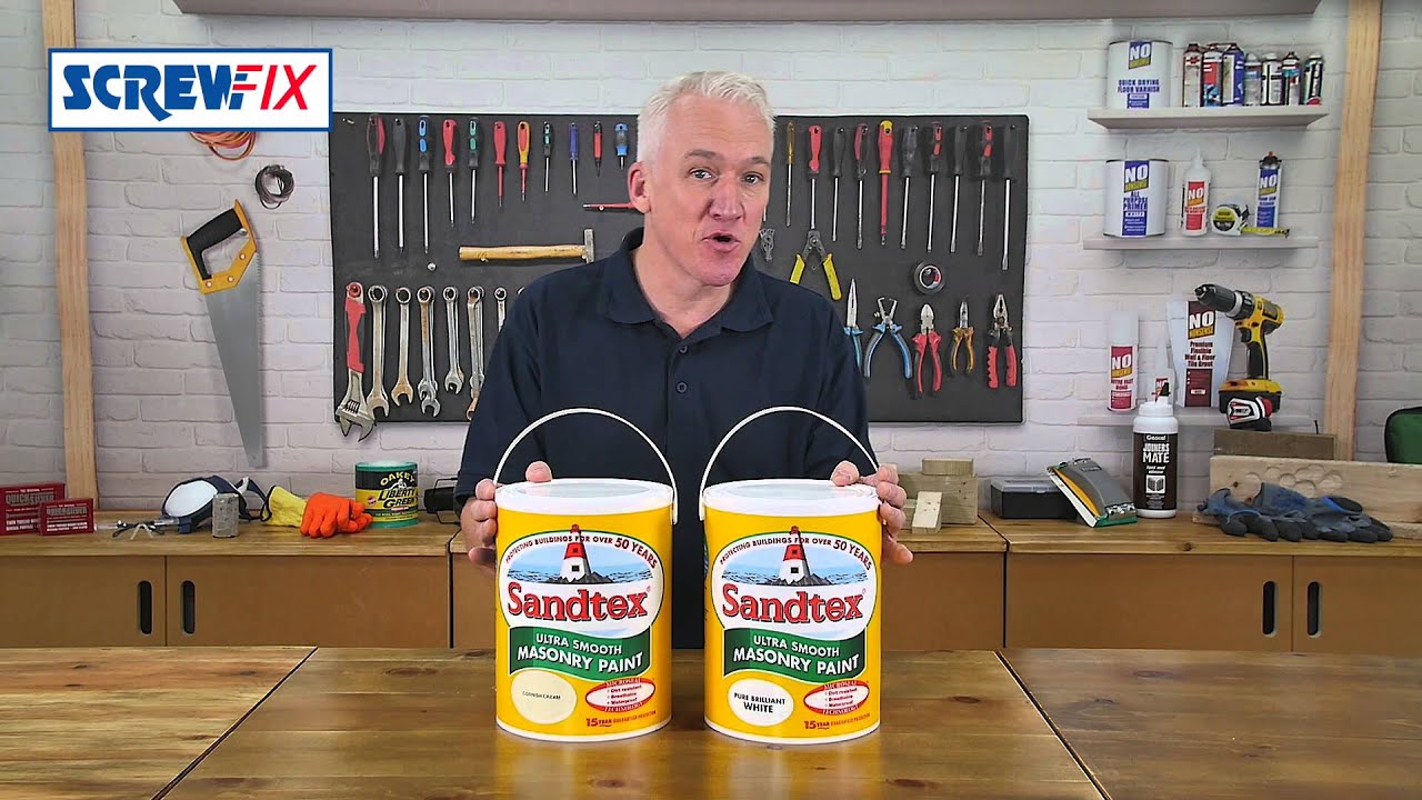 Watch video Screwfix - Sandtex Ultra Smooth Masonry Paint Now Screwfix - Sandtex Ultra Smooth Masonry Paint