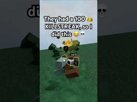 I RUINED A 100 👑 KILLSTREAK 💀💀 in The Strongest Battlegrounds ROBLOX #shorts