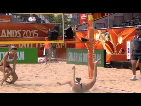 Kolocova/Slukova (CZE) vs. Broder/Valjas (CAN) - Rotterdam – Women World Championships 2015