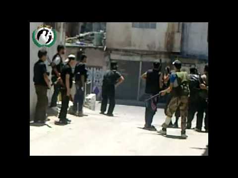 انتشار عناصر كتيبة البد في مدينة دمشق قبل استهداف موقع لقوات النظام