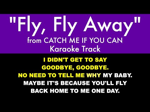 "Fly, Fly Away" from Catch Me If You Can - Karaoke Track with Lyrics on Screen