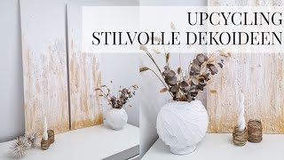 DIY Vase aus Lampe| Upcycling Ideen|Acrylbild einfach malen|Dekoinspiration unter 20€| Kerzen biegen