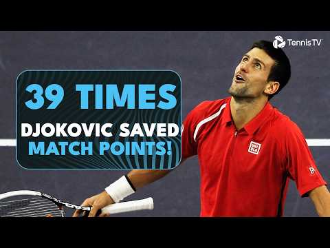 39 Times Novak Djokovic Saved MATCH POINT On The ATP Tour! 🥶