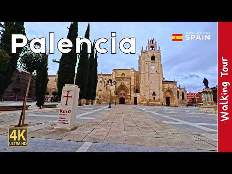 Palencia Walking Tour 4K | Calles, Monumentos y Encanto Local