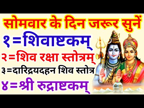 सोमवार वन्दना/शिवाष्टकम् /शिव रक्षा स्तोत्र/दारिद्र दहन शिव स्तोत्र/रुद्राष्टकम/Shivastakam 