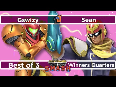 Sean (Captain Falcon) vs Gswizy (Samus) Winners Quarters - Boardwalk Smash #34 - SSBU