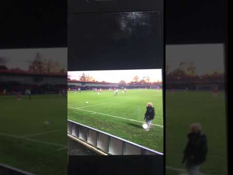 Maxi B kicking the ball to a Newcastle Legend!