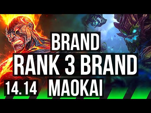 BRAND vs MAOKAI (JGL) | Rank 3 Brand, 8/4/23, Rank 13 | EUW Challenger | 14.14
