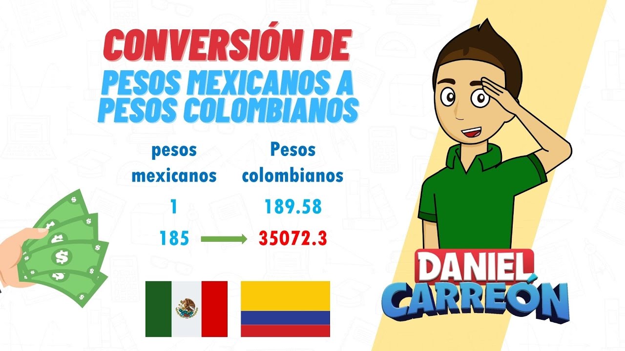 CONVERSIÓN DE PESOS MEXICANOS APESOS COLOMBIANOS Super facil - Para principiantes