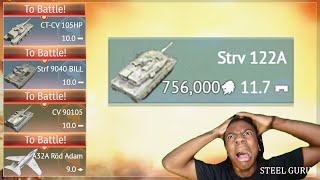 PAINFUL GRIND for Strv 122B+ in WAR THUNDER! 💀💀💀 The LONGEST SUFFERING you chose for ME! 😱⌛