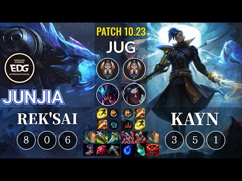 EDG JunJia Rek'Sai vs Kayn Jungle - KR Patch 10.23