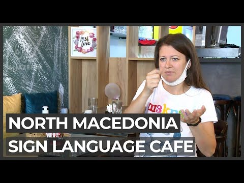 North Macedonia's first sign language cafe opens