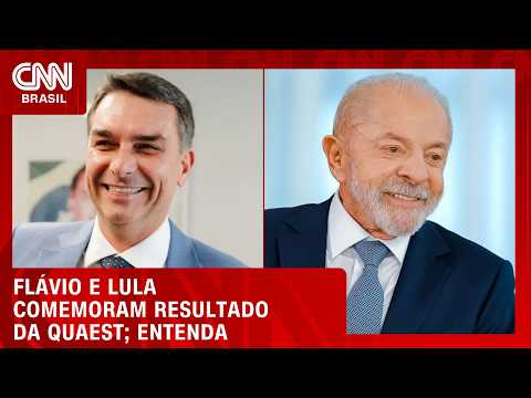 Flávio Bolsonaro exalta liderança; Lula, menor rejeição em pesquisa Quaest | CNN 360°